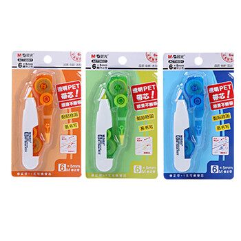晨光（M&G）(M&G)文具6m*5mm学生修正带 笔形隐形改正带 涂改带(每卡自带替换内芯1个) 单支装