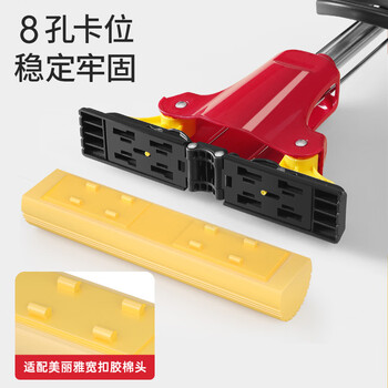 美丽雅胶棉拖把28cm伸缩杆140cm2拖头吸水海绵干湿两用免手洗一拖净2025