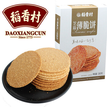 稻香村糕点芝麻薄脆饼160克苏州特产厂家直销
