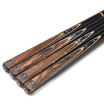 奥秘新代启蒙台球杆黑八小头黑8中式八球16彩中头追分 桌球杆10mm