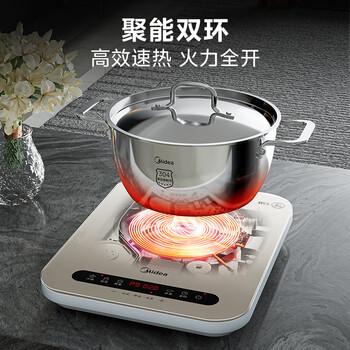 美的（Midea）电磁炉电陶炉 家用2200W大功率 恒匀火加热 电磁灶火锅炉爆炒定时电磁炉 C22-Micca708