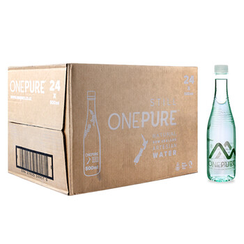 亿纯（ONE PURE）新西兰原装进口天然软矿泉水 500ml*24瓶 高端弱碱性矿物质饮用水