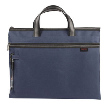 信发TN-4005 手提办公文件袋  电脑收纳公文包 加厚多层拉链培训袋 大容量档案会议包 蓝色单个装