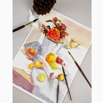 马蒂尼红胖子水彩勾线笔松鼠毛学院级3支002尼龙画笔混装MTX-0010