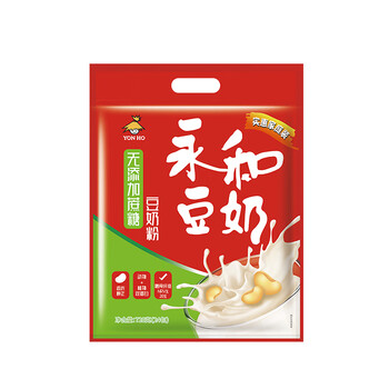 永和豆浆无添加蔗糖豆奶粉720g 30g*24小包0添加蔗糖 高蛋白 即食营养早餐