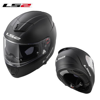 LS2摩托车头盔男女士全覆式双镜片跑赛车盔四季防雾全盔可安装蓝牙FF390 哑黑 XXXL（建议61-62头围）【图片 价格 品牌 报价】-京东