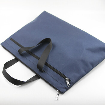 天章（TANGO）办公手提袋/会议包/事务包/文件包/电脑包/公文商务拉链收纳袋横款牛津布 黑色加厚9137