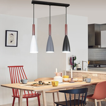 博途照明餐厅灯吊灯现代简约饭厅家用北欧三头创意个性单头床头小吧台