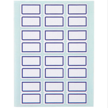 得力粘性标签标贴 不干胶纸贴纸 空白标签纸标签贴口取纸姓名贴 24*27mm 7194 12张/包 20包装