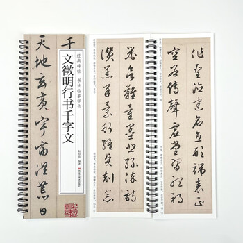 宛陵文韵书法毛笔字帖文徵明行书千字文碑帖近距离临摹卡成人练字书法毛笔临摹行书字帖