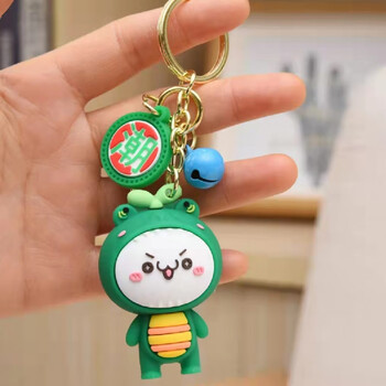 长草颜团子挂件丛林款钥匙扣创意书包挂饰韩版可爱卡通装饰绿色小恐龙