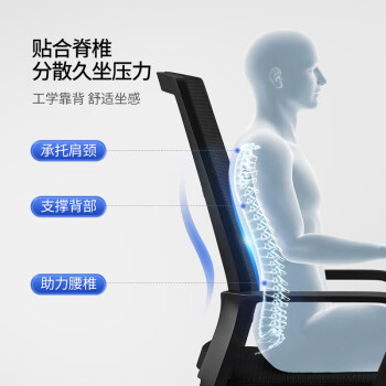 奈高（NAIGAO）椅子电脑椅办公椅会议椅商业办公椅座椅人体工学椅网布弓形椅