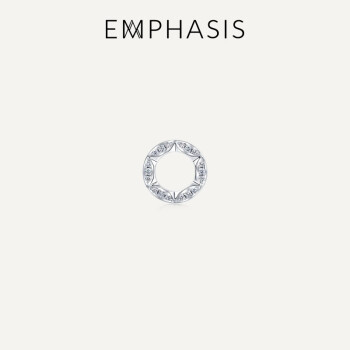 EMPHASIS艾斐诗Timeless「恒」系列白18K金六芒星钻石单只耳环93061E 白18k金