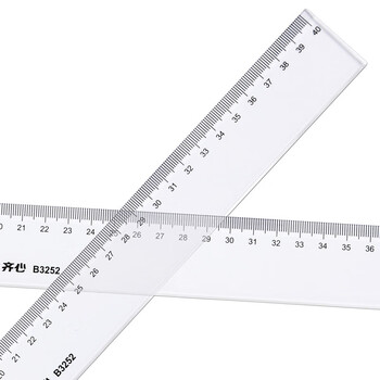 齐心(COMIX)  40cm刻度测量绘图学生尺子/直尺  学习办公文具   B3252