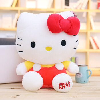 Hello Kitty凯蒂猫 经典系列 KT毛绒玩具公仔玩偶定制布娃娃26寸经典坐式KT（红色）KT1421