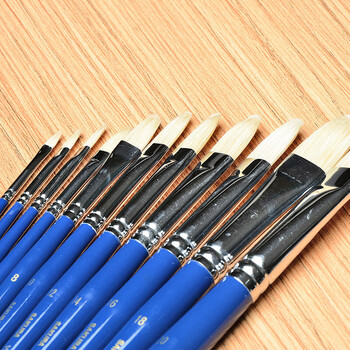 【全网低价】樱花(SAKURA)猪鬃油画画笔榛型套装水粉画水彩丙烯颜料美术画笔学生初学者美术专用 VB13301-6P美术写生