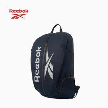 锐步防泼水轻量化双肩包多隔层耐磨运动背包透气可调肩带 蓝色