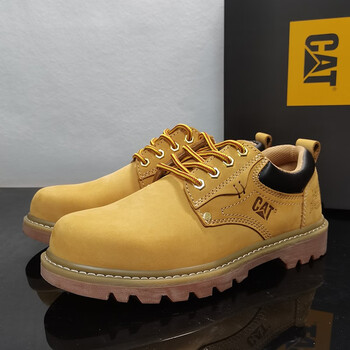 卡特cat官方男鞋低帮户外工装鞋男士真皮牛皮日常休闲复古耐磨大头鞋