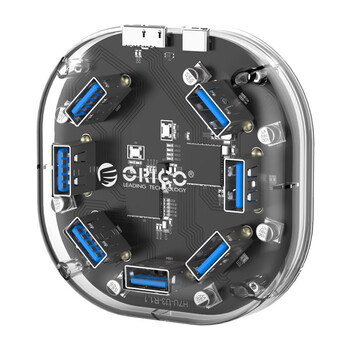 奥睿科（ORICO）USB3.0分线器7口HUB扩展坞笔记本电脑一拖七转换器多口集线器电源接口1米