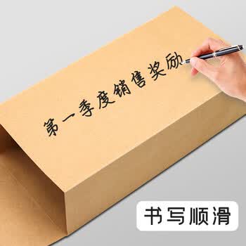 浩立信（LISON）加宽版2号空白牛皮纸信封 10个/包 无字信封袋发票袋工资袋文件袋 侧宽30mm 中号 1572