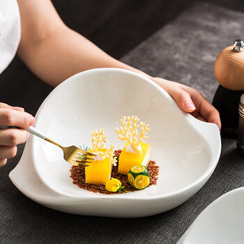 酒店菜盘高档餐厅点心盘商用不规则盘子网红创意境摆盘高颜值餐具 8.