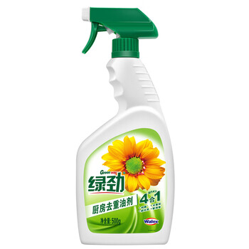 绿劲厨房去重油剂500g+补充装500g去油污油烟机厨房油污清洁剂油污净