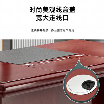 奈高油漆贴木皮办公桌电脑桌台式商务办公桌写字台1.8米升级加厚款