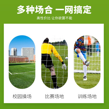 亿动 足球网 比赛足球门网龙门架网 11人制足球网2片（带包）