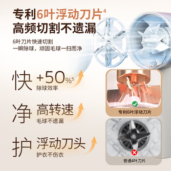 飞利浦（PHILIPS）毛球修剪器 充电式剃毛机去球器 衣服家用剃球器 GCA2200/40 秋冬粘毛器 礼物送礼