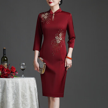 凉鸳喜婆婆妈妈礼服宴会高档礼服年轻妈妈婚礼服高档洋气平时可穿酒