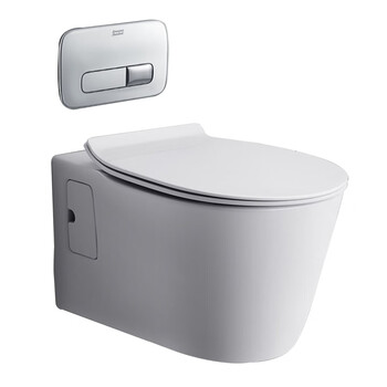 美标壁挂马桶隐藏式水箱套装 家用悬挂座厕墙排坐便器纤薄盖板 2140