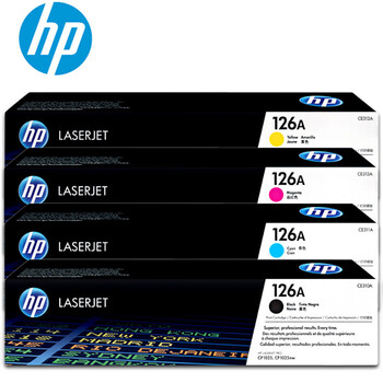 惠普(HP) 硒鼓 126A/CE310A-CE313A 四色 (适用于1025/M175a/M175nw)126A硒鼓四色套装 黑色+彩色 惠普(HP) 硒鼓 126A/CE310A-CE313A 四色 (适用于1025/M175a/M175nw)126A硒鼓四色套装 黑色+彩色