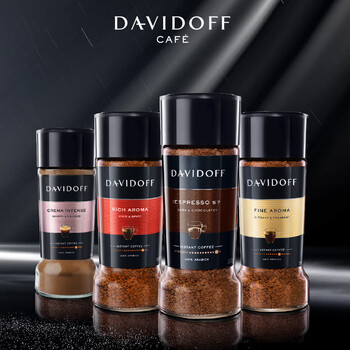 大卫杜夫柔和型 意式德国进口阿拉比卡冻干速溶纯黑咖啡粉100g/瓶 大卫杜夫柔和型 意式德国进口阿拉比卡冻干速溶纯黑咖啡粉100g/瓶