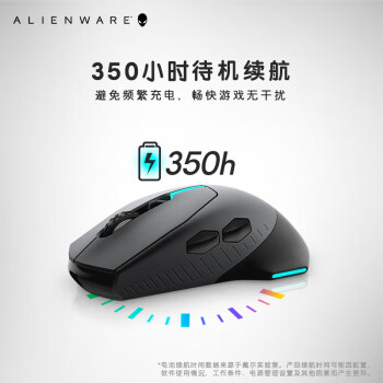 外星人（Alienware）AW610M畅玩黑神话 无线游戏鼠标双模充电电竞鼠标家用人体工学机械宏无限rgb高端外设