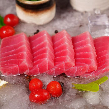 玫金枪鱼肉无刺无骨海鲜刺身解冻即食生鱼肉 金枪鱼块 2斤【图片 价格