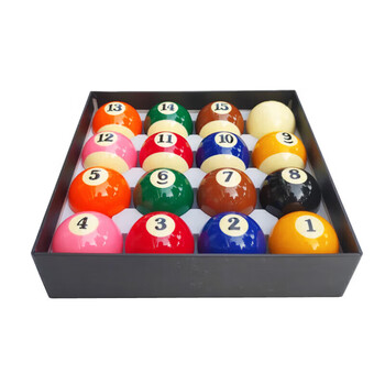 英辉（INVUI）台球子标准黑8水晶球花式16彩大号球台球用品桌球 TV57.2mm