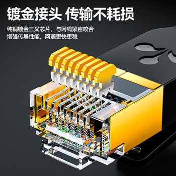 山泽 七类CAT7类扁平网线 万兆网络屏蔽双绞镀金连接线 工程家用电脑宽带成品跳线 黑色10米 CAT-710C 山泽 七类CAT7类扁平网线 万兆网络屏蔽双绞镀金连接线 工程家用电脑宽带成品跳线 黑色10米 CAT-710C