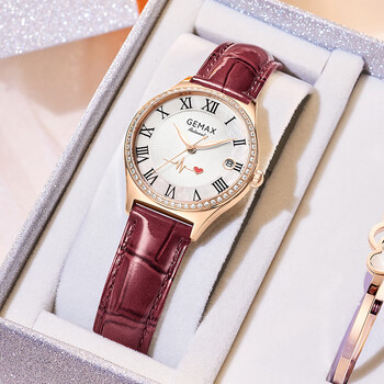 格玛仕gemax手表女自动机械表2022年新款品牌女表一见倾心时尚镶钻