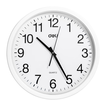 得力(deli)时尚简约挂钟 客厅办公通用时钟 办公用品 白色 得力(deli)时尚简约挂钟 客厅办公通用时钟 办公用品 白色