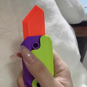 红同3d重力萝卜刀跳小萝卜迷你模型学生儿童解压玩具超萌打印发光