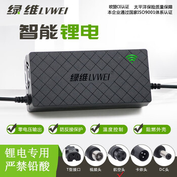 旭杉斯电动车电瓶车锂电池充电器48v2a充满自停48v2a航空头输出546v