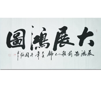 中书协 著名书法家王国强《大展鸿图》138*70cm