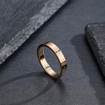 个性潮流男食指戒指男士单身ins简约钛钢男戒冷淡风中 60mm玫瑰金