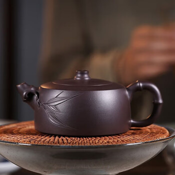紫砂壺（たけの葉紋）東方の真珠 竹叶紫砂壶价格报价行情- 京东