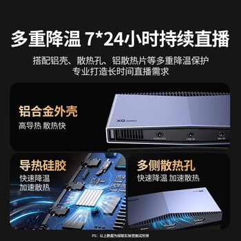 绿联FPGA方案HDMI视频采集卡4K高清环出  适用尼康索尼单反相机Switch/PS4/5手机平板电脑游戏直播录制