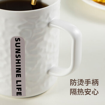 美厨（maxcook）陶瓷马克杯 水杯家用泡茶杯办公室咖啡早餐杯子400ml 绿色MCH5909