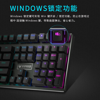 雷柏（Rapoo） V700RGB合金版 有线机械键盘 游戏办公108键RGB背光全键无冲可编程键盘 电竞吃鸡LOL 红轴