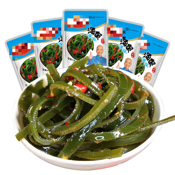 双娇海带丝香辣即食裙带菜海带海味即食海带结零食小吃香辣海带丝100