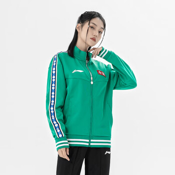 李宁（LI-NING）乒乓球服长袖外套秋冬运动服冠军系列国家队比赛领奖服男女 L 