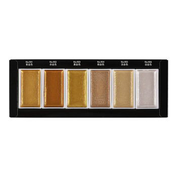 吴竹(KURETAKE)颜彩耽美固体水彩颜料专业美术幻彩色水彩颜料初学者水墨画古风墨彩工笔画金粉6色MC20SC/6V 吴竹(KURETAKE)颜彩耽美固体水彩颜料专业美术幻彩色水彩颜料初学者水墨画古风墨彩工笔画金粉6色MC20SC/6V